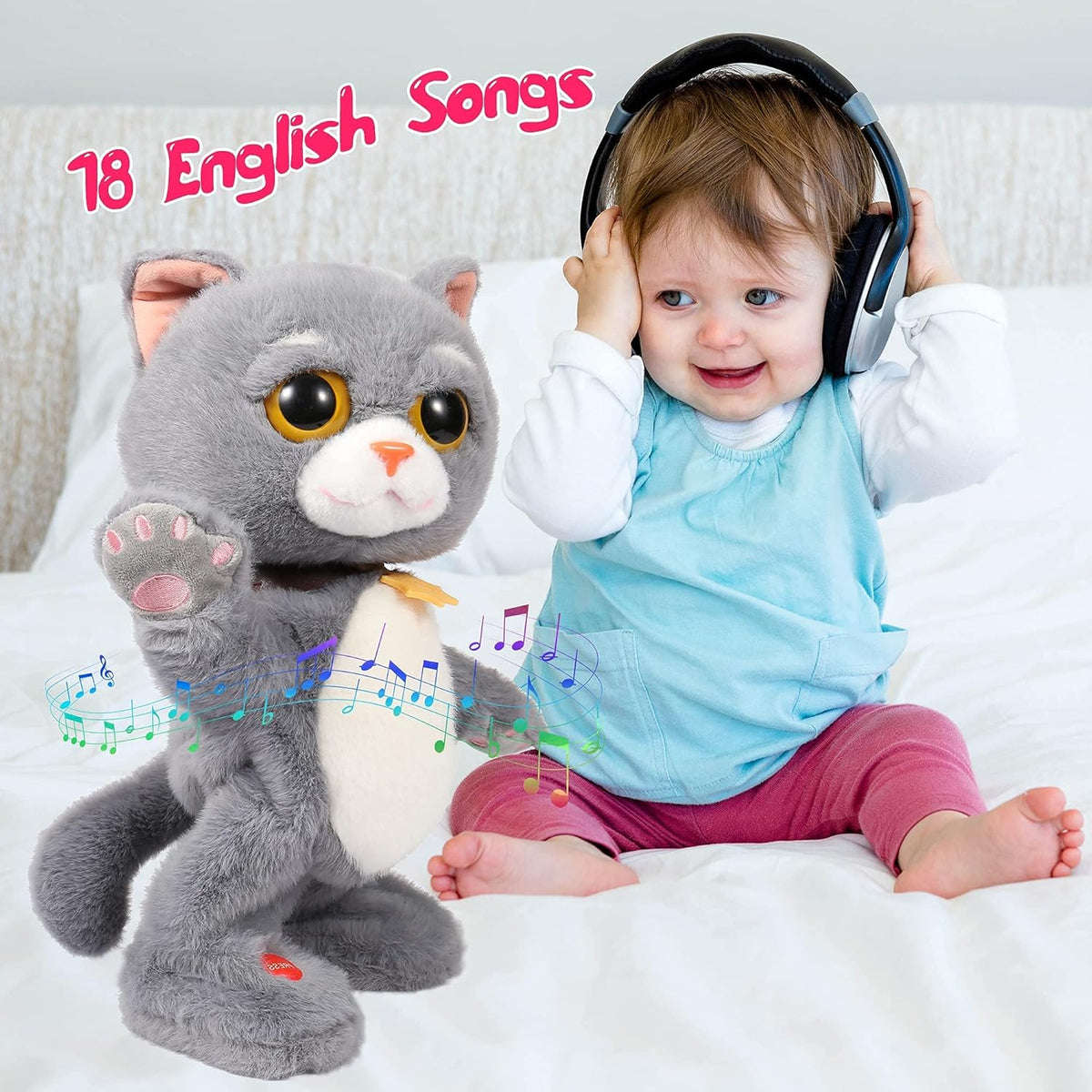 Dancing and Talking Plush Cat 🐱 | Interactive Singing Kitten Toy for Kids