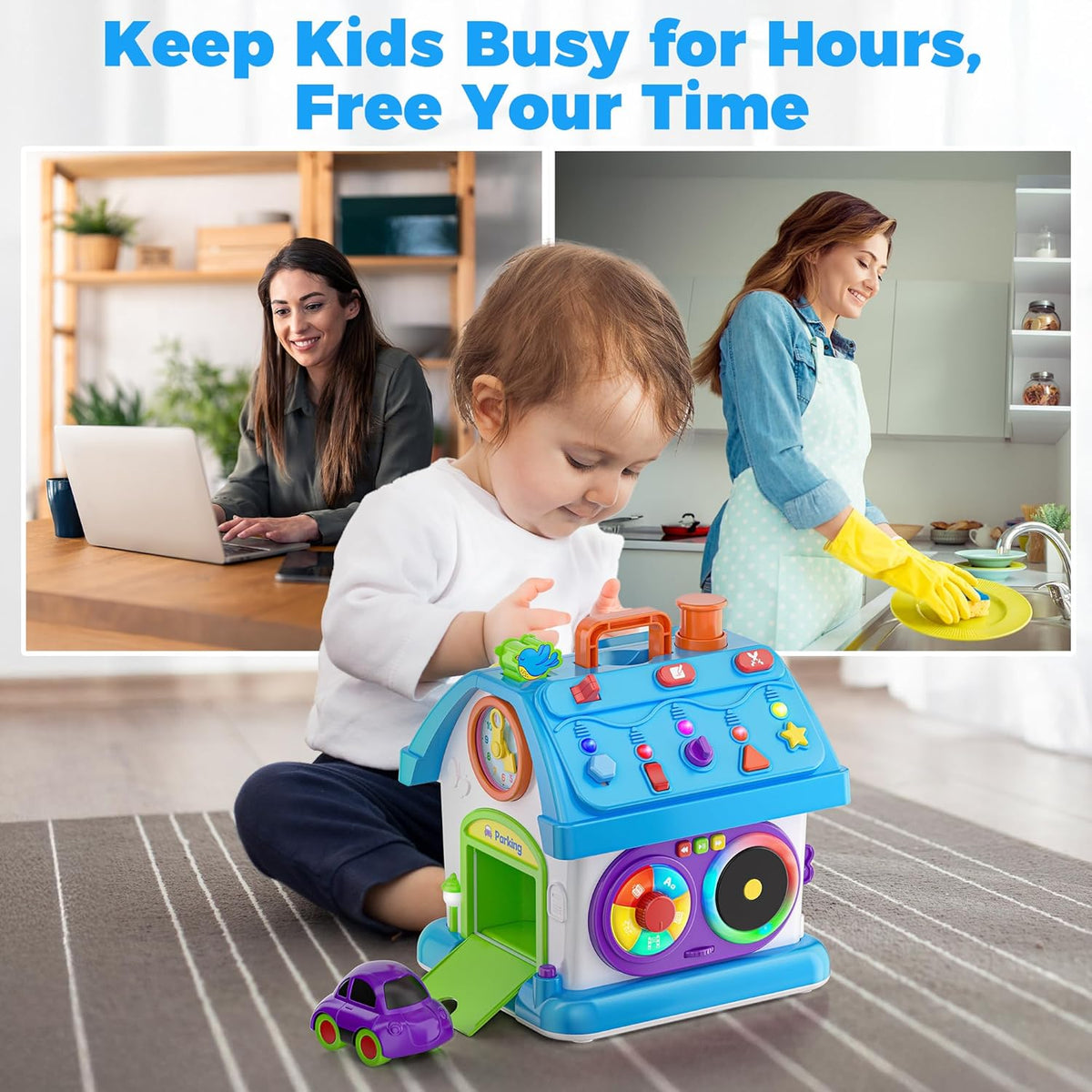 Montessori Musical Toy for Babies 🎵 | Bilingual Educational Toy for 1-Year-Olds | First Birthday Gift