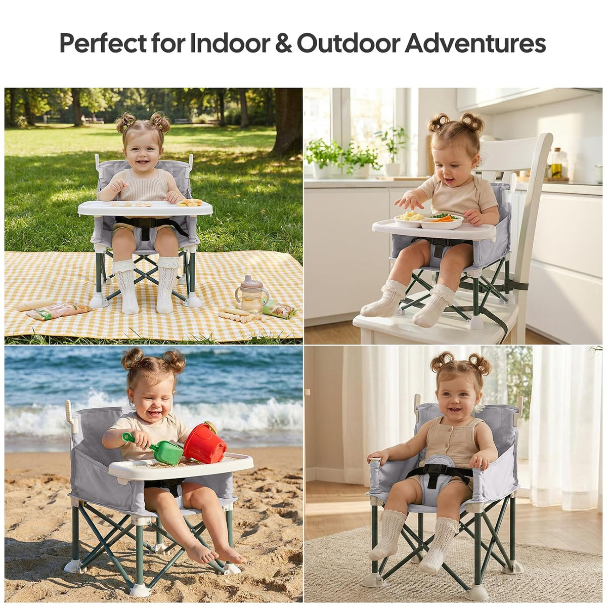 NEVVA Adventure Baby Chair – Compact Folding Toddler Chair for Camping, Beach & Garden