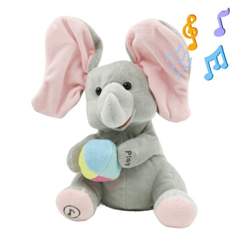 Peekaboo Singing Elephant Plush Toy: Musical Fun and an Adorable Gift for Kids 🐘🎶