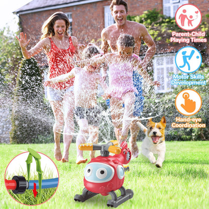 💦 Juego de béisbol infantil con aspersor de agua 4 en 1 | Juguete de béisbol y helicóptero para el jardín | Juego de agua para manguera de jardín al aire libre 🎉⚾