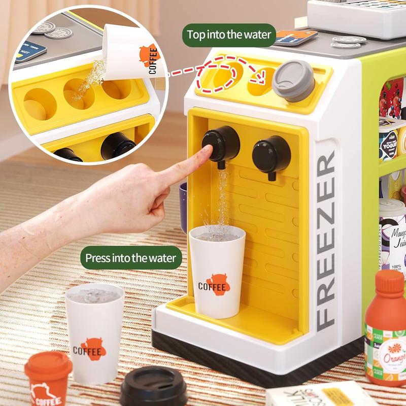Juego de supermercado de 46 piezas: caja registradora interactiva y sonido de escaneo 🛒💰👧👦