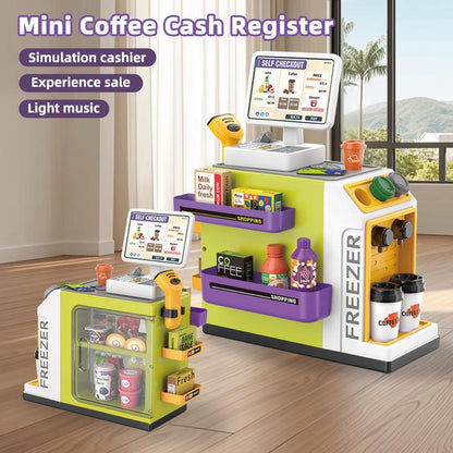 Juego de supermercado de 46 piezas: caja registradora interactiva y sonido de escaneo 🛒💰👧👦