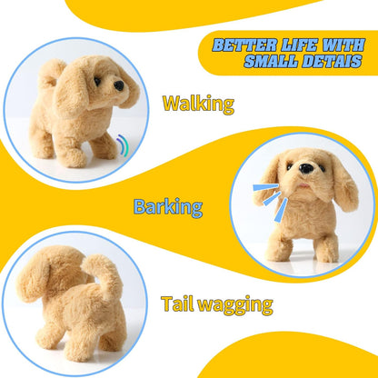 🐶✨ Peluche de cachorro Golden Retriever: perro electrónico interactivo que habla y se mueve 🐾💛