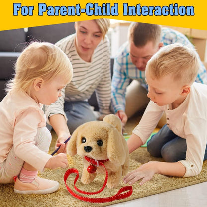 🐶✨ Peluche de cachorro Golden Retriever: perro electrónico interactivo que habla y se mueve 🐾💛