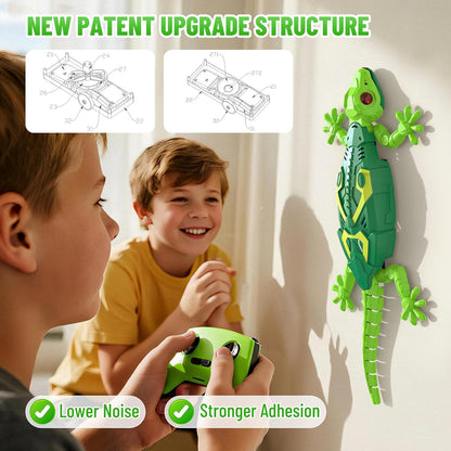 Lagarto trepador teledirigido 💚 | Tecnología de succión al vacío | ¡La broma navideña perfecta y el regalo ideal para niños! 🌟