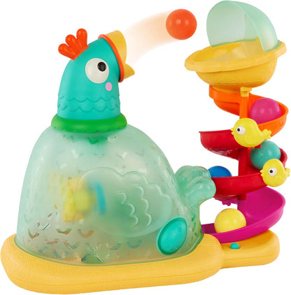 "🎵 ¡Disparador de bolas de pollo musical! ¡Diversión Pop-A-Doodle-Doo para niños! 🐔✨"