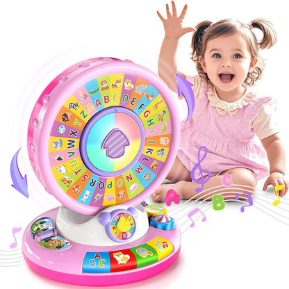Juguete del abecedario con luces, música, giro y canciones 🐵🎵💡 | Juguete educativo y divertido para niños
