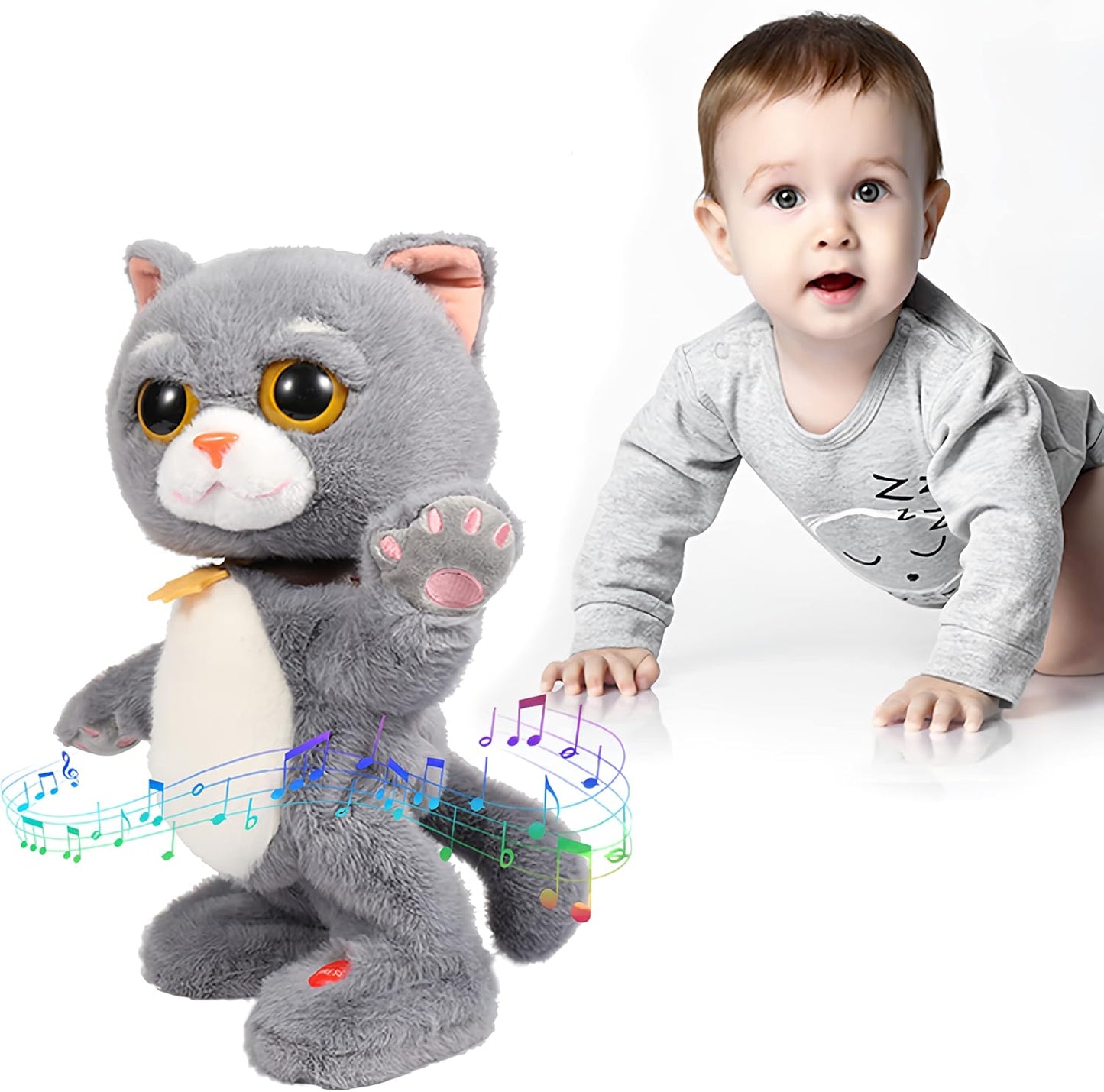 Chat en peluche qui danse et parle 🐱 | Jouet interactif de chaton chantant pour enfants