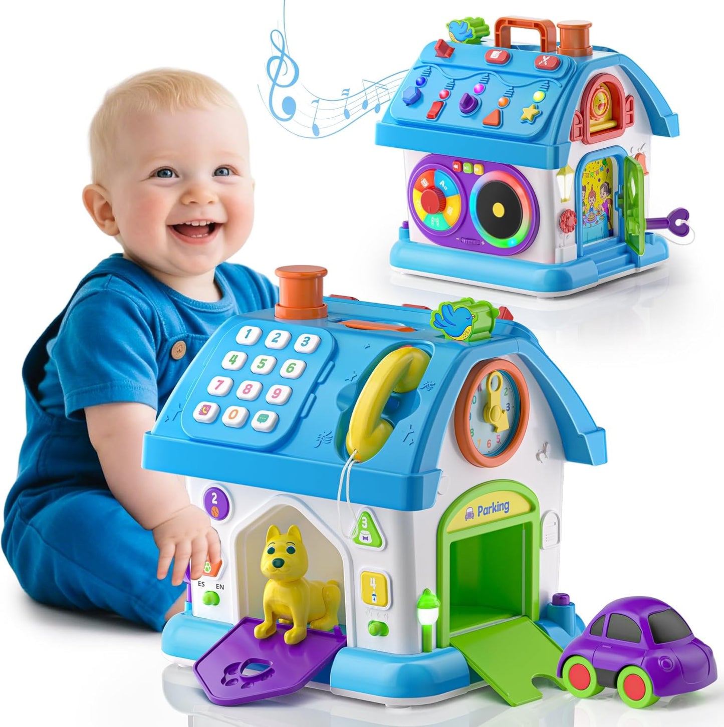 Juguete musical Montessori para bebés 🎵 | Juguete educativo bilingüe para niños de 1 año | Regalo de primer cumpleaños