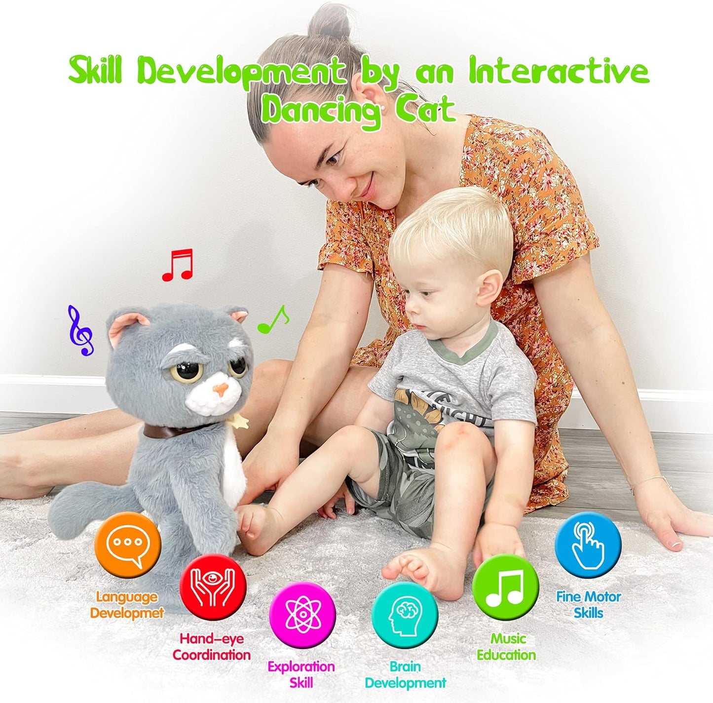 Chat en peluche qui danse et parle 🐱 | Jouet interactif de chaton chantant pour enfants