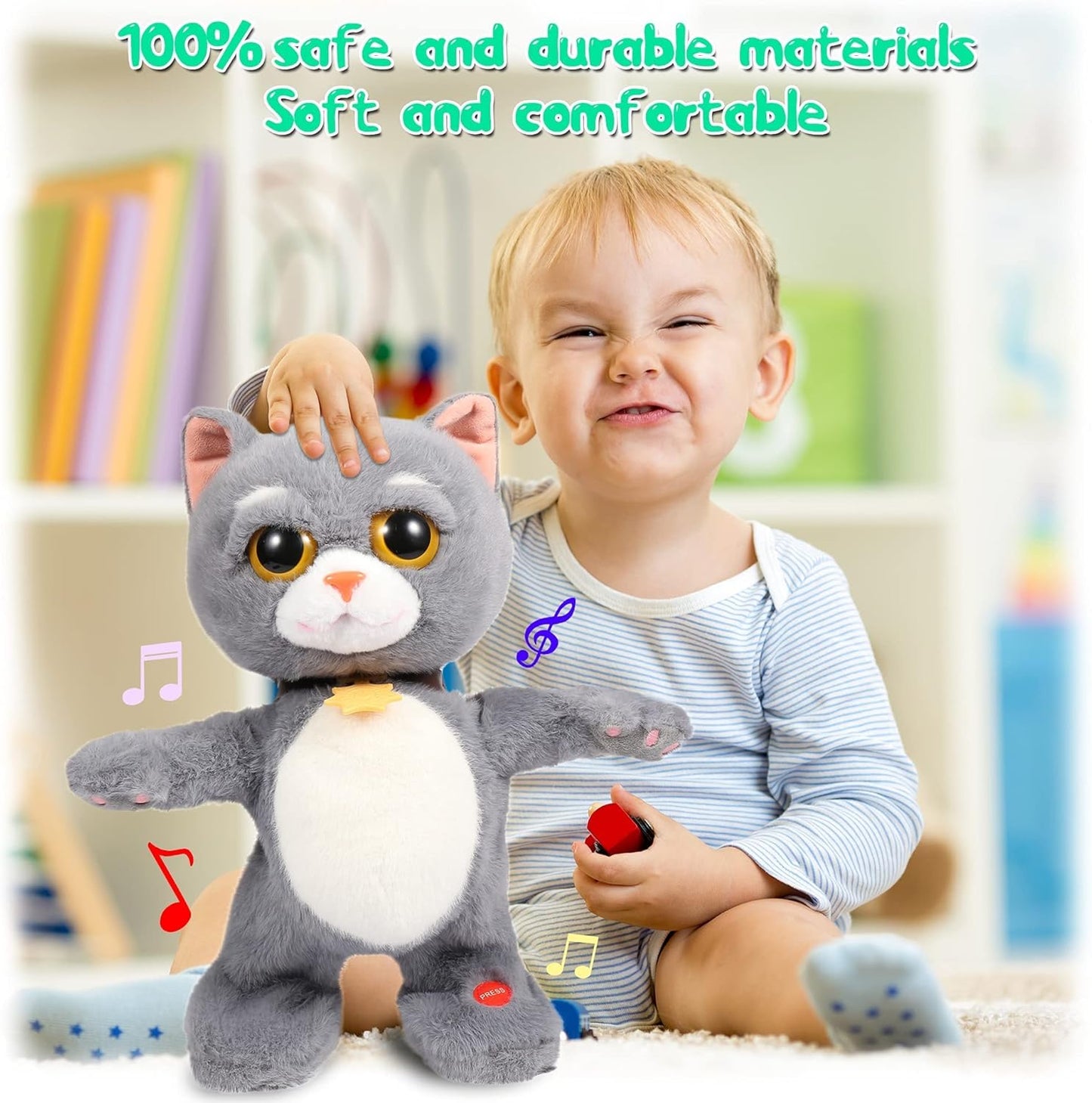Chat en peluche qui danse et parle 🐱 | Jouet interactif de chaton chantant pour enfants