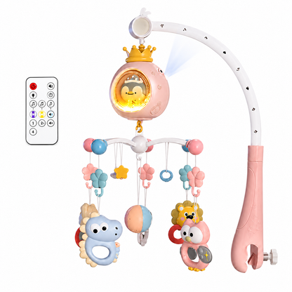 Remote Control Baby Crib Mobile with Musical Projector and Rattles