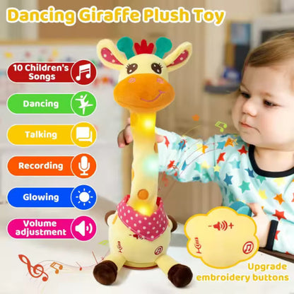 🎵 Jirafa de juguete musical que baila 🦒 | Canta, baila y repite lo que dices | Peluche interactivo para niños