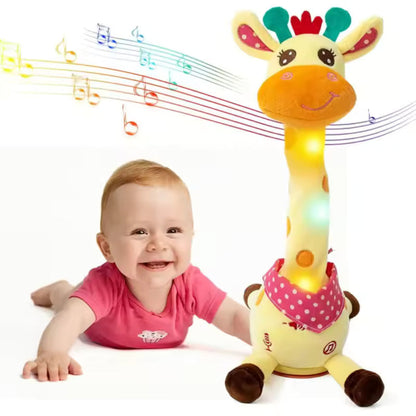 🎵 Jirafa de juguete musical que baila 🦒 | Canta, baila y repite lo que dices | Peluche interactivo para niños