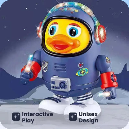 🌟 ¡Pato espacial eléctrico interactivo de juguete para niños! 🚀 Divertido regalo electrónico educativo con música 🎶 y luces ✨