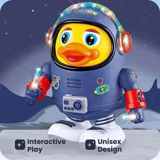 🌟 Interactive Electric Space Duck Toy for Kids! 🚀 Fun Educational Electronic Gift with Music 🎶 and Lights ✨